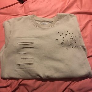 Tan ripped sweater